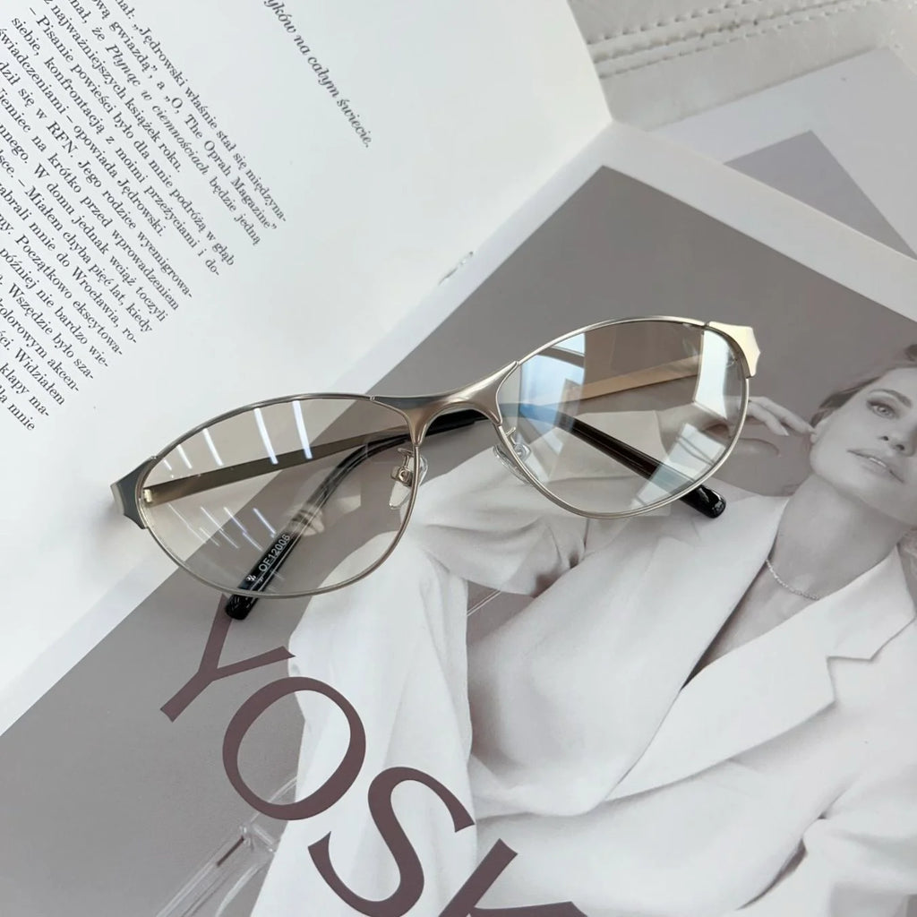 Women Stylish Hip Hop Sunglasses Men Unisex Outdoor Travel Fashion Metal Frame Goggle Shades Fashionable Street Sun Glasses