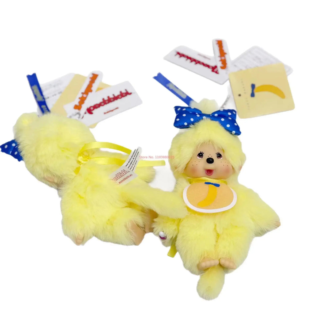 Monchhichi 15cm Banana Series Yellow Plush Doll Soft Stuffed Toy Couple Keychain Bag Pendant Decorative Gift Accessory replic