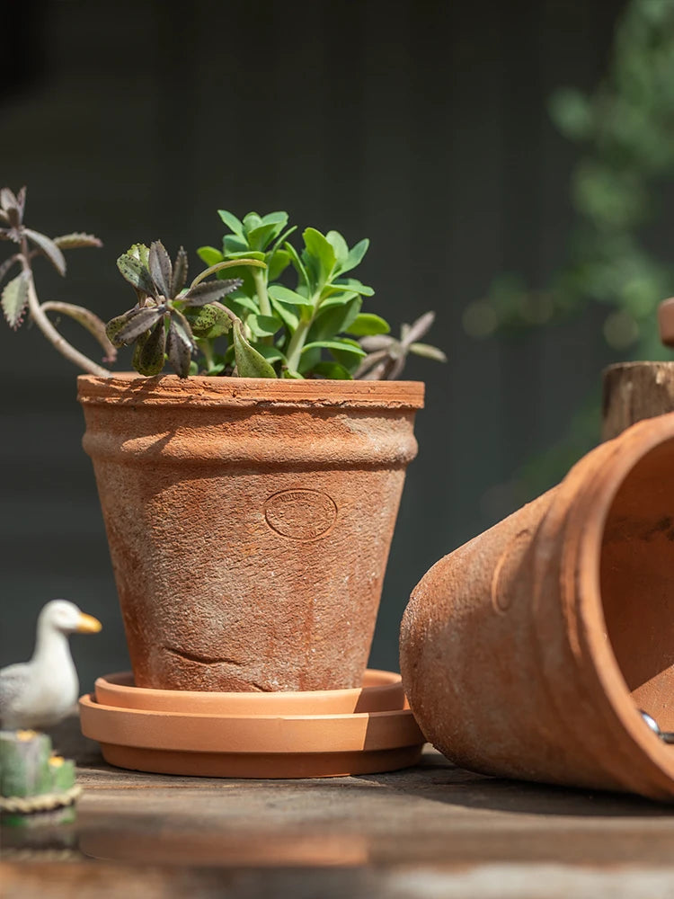 Red Clay Py Plant Pots Ancient Sle Garden Art Handmade Clay Pots Breathable Durable for Succulent Plants Home Decor
