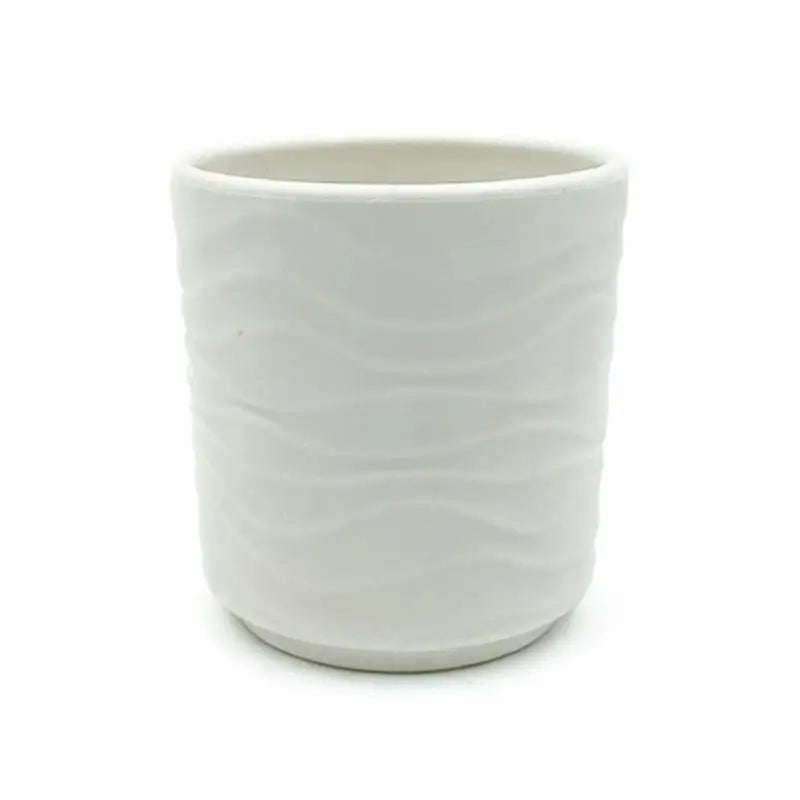 Simple Wave Shaped Faux Ceramic-look Flowerpots Are Suitable For Home Décor Orchids And Other Green Plants
