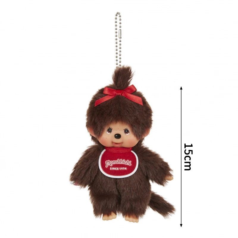 Monchhichi Keychain, Kawaii Keychains for Bags, Monchhichi Wrist Pendants, Birthday or Children's Day Gift