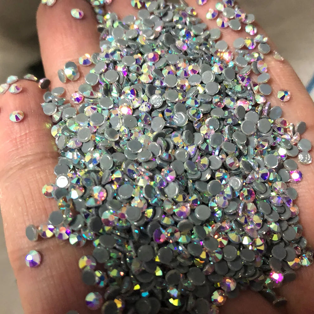 Top Quality Clear Crystal AB Hotfix Rhinestones Hot Fix Glass Strass Iron On Crystal Hotfix Rhinestone For Garment Dress Clothes