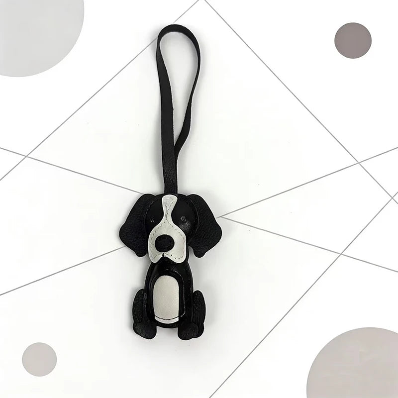 [HS][HS]1Pc New Cute Bichon Frise Labrador Retriever Dog Charms Cute DIY Lanyard Leather Dog Bag Charms