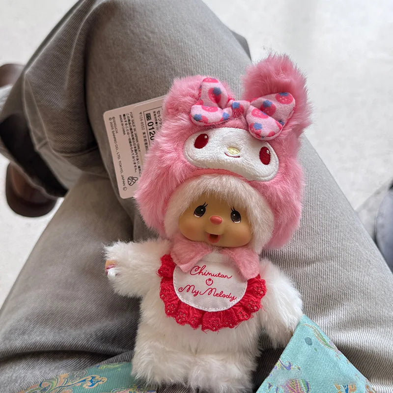 Monchhichi Keychain Kawaii Keychains for Bags Monchhichi Doll Hanging Pendants Children's Day Birthday Gift 몬치치