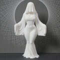 A 12cm ghost ornament, 3D printed white dress ghost decoration, funny Halloween indoor and outdoor decoration