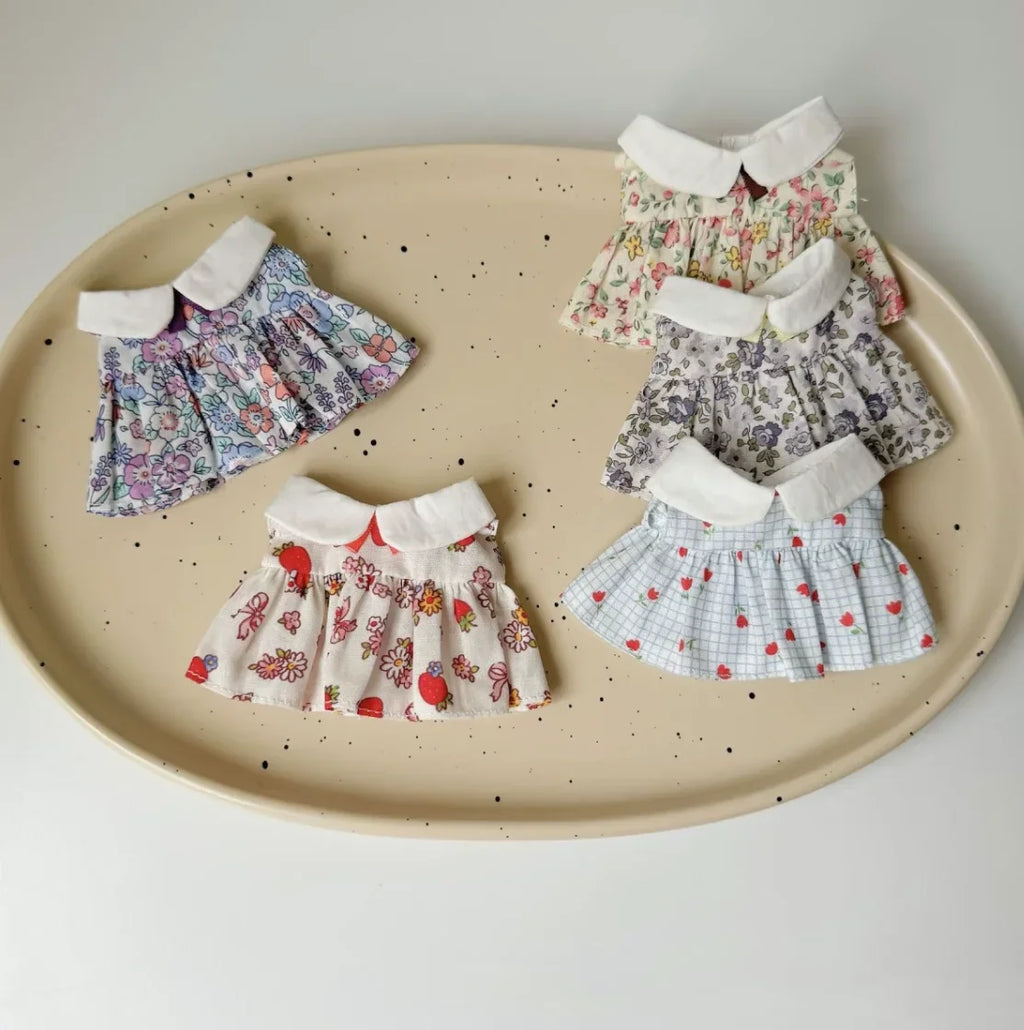 For Labubu Accessories Clothes Suitable for V1 V2 V3 Labubu Pendants  floral dress Labubu Sweet Outfit