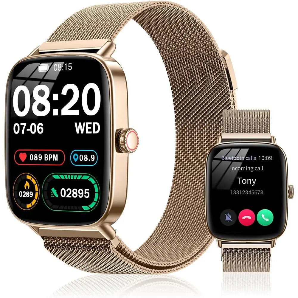 Smart Watch or Women(2 Bands), 1.85" HD itnsn with Call unction, IP68 Waterproo, 100+ Sport es, Blood Oxygen Monitor/ Heart Rate