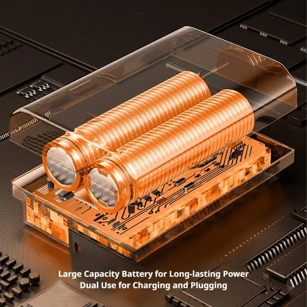 Portable Mini Desk Fan Office Wall Mounted Digital Display High Speed Brushless Motor Type-C Rechargeable Long Battery