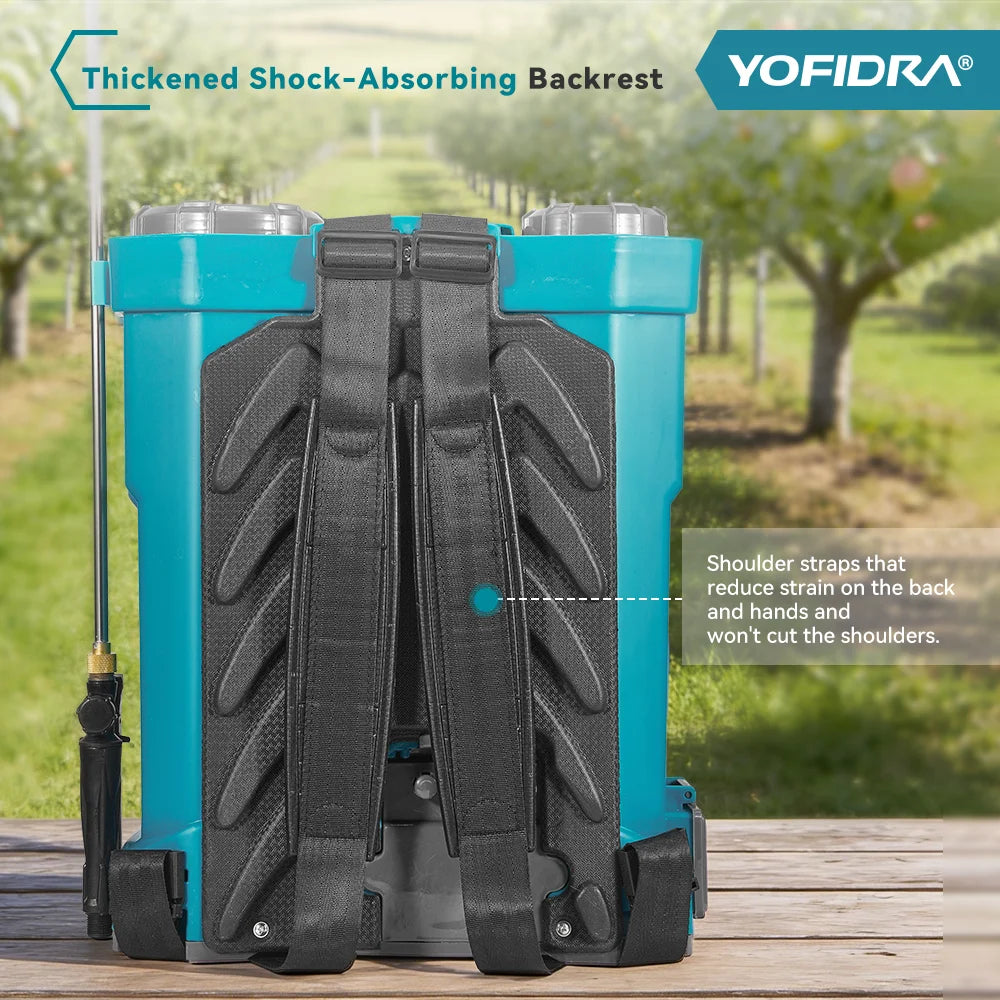 YOFIDRA 20L Electric Sprayer High Capacity Yard Lawn Spraying Irrigation Backpack Sprayer Power Tools for Makita Battery Pin