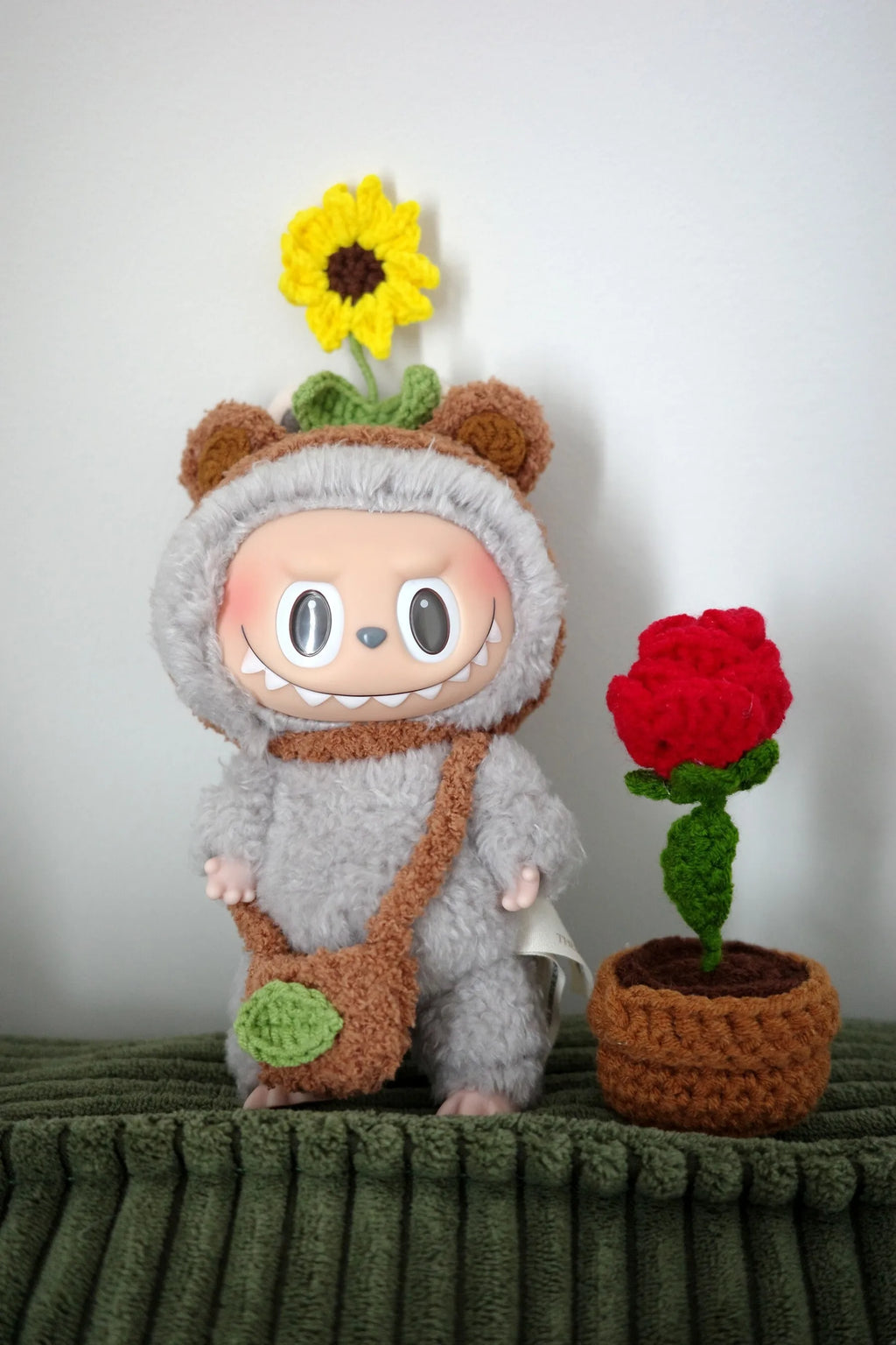 17cm Labubu Doll Clothes Sunflower Red Flower Heartbeat Macaron labubu clothes labubu cute clothing  ﻿