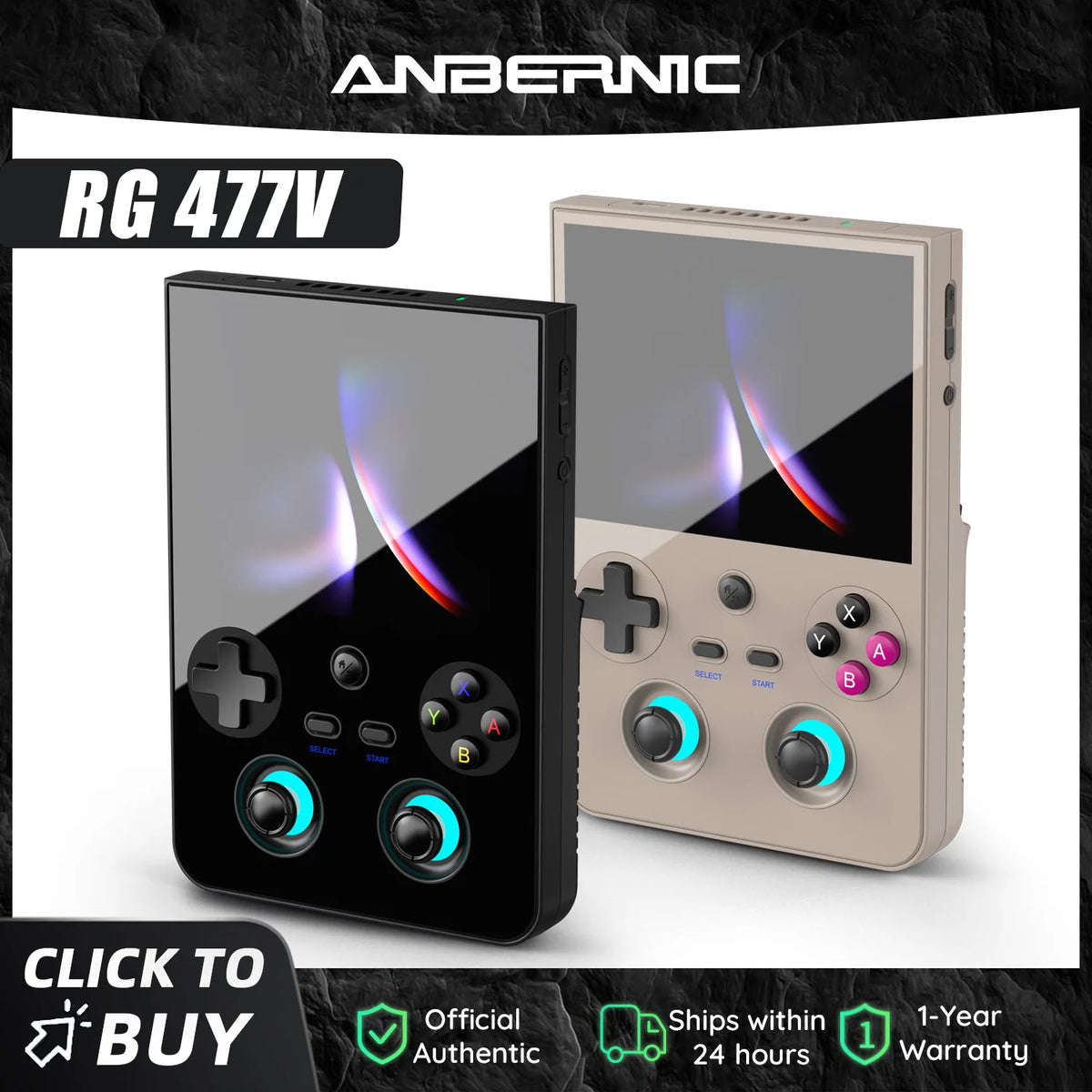 Anbernic RG 477V Retro Game Console Android 14 Dimensity 8300 Game Player 4.7' LTPS In-Cell Screen 5500mAh Wi-Fi 6E Hall Joystic