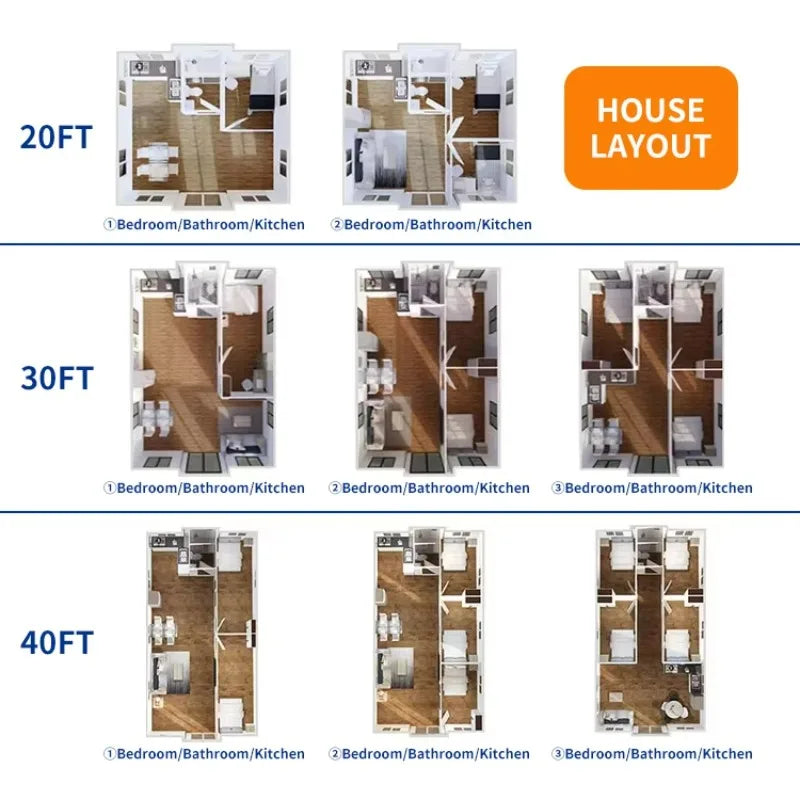 Expandable Container House  Modular Movable House Australia 20ft 40ft  Prefabricated Casas Prefab Tiny Homes