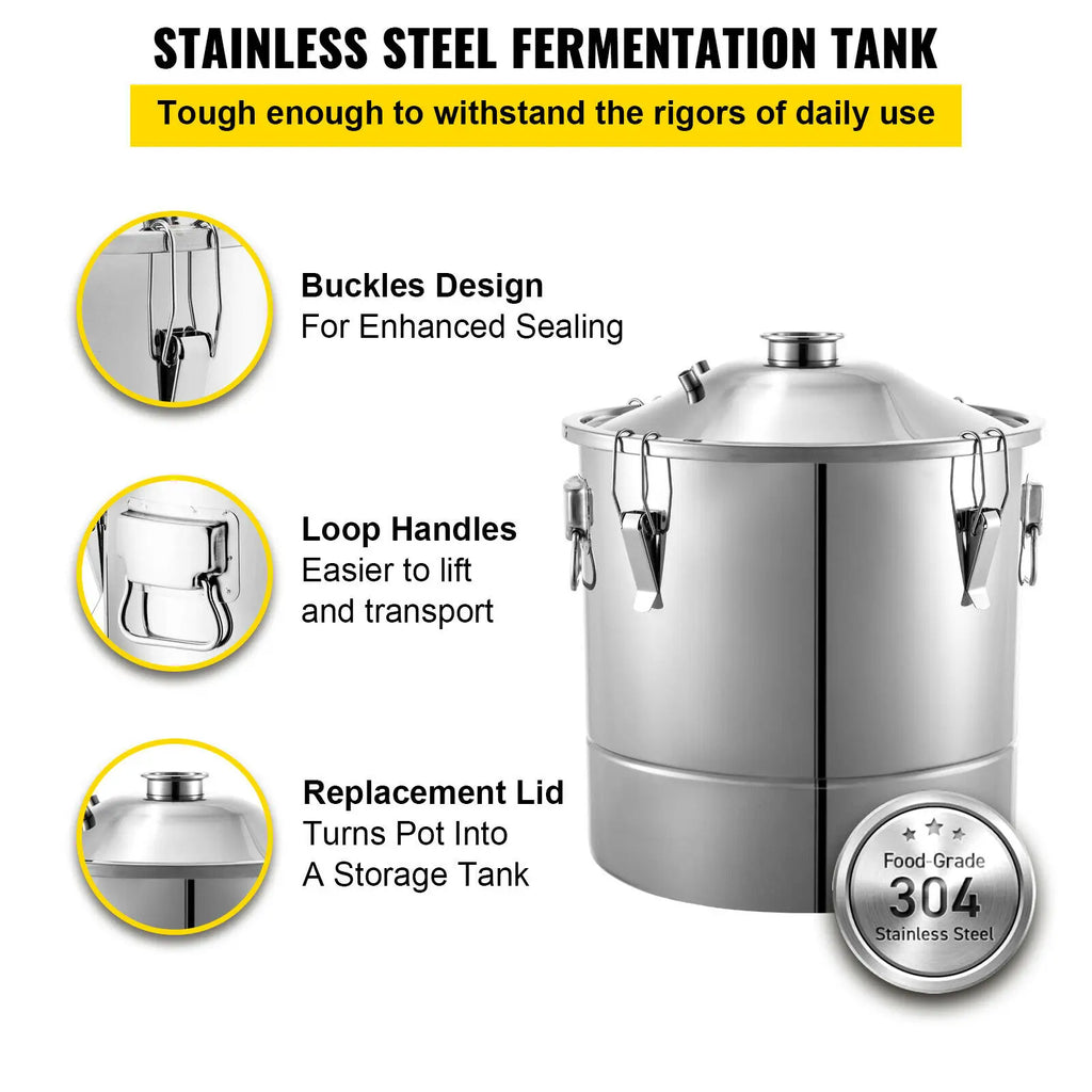 SucceBuy 20L-70L Alcohol Distiller Machine Beer Brewing Equipment DIY Wine Moonshine Apparatus Dispenser Kit Home Appliance