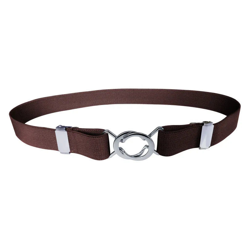 Adjustable Elastic Stretch Belt Invisible Belt for Women Girls Jeans Pants Dress,2.5cm Wide Metal Ring Buckle,No Hassle,No Bugle