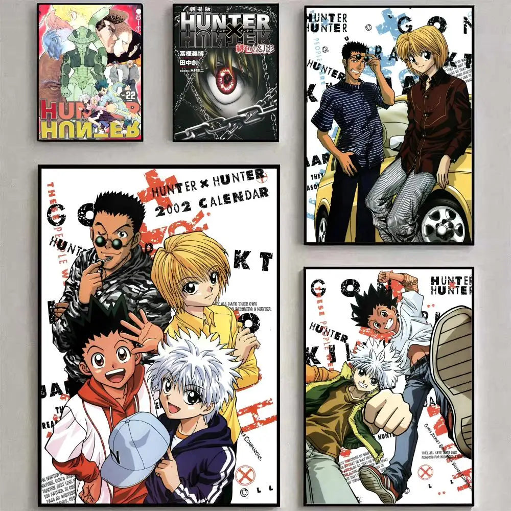 Hunter X Hunter Hisoka Anime Poster Poster Waterproof HD Wall Art Decal Self-Adhesive Aesthetic Decor For Home Living