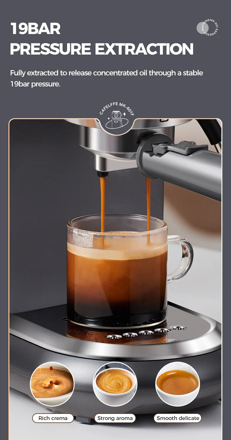 Cafelffe 4in1 Coffee Machine Dolce gusto Nes Capsule Espresso Maker ESE Pod Ground Gift for Lover,Dad,Mom Cafetera304 Cappuccino