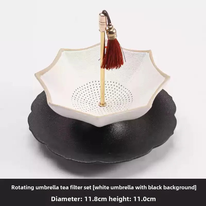 China Umbrella Tea Strainers Tea Infusers Ceramic Tea Filter Screen Teas Ceremony Accessories Teas Table Decorations Ornaments