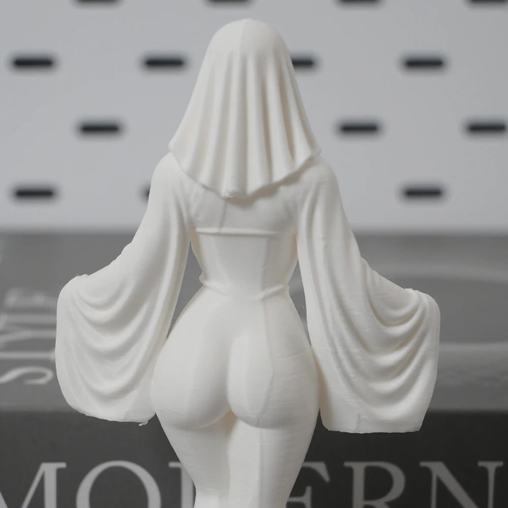 A 12cm ghost ornament, 3D printed white dress ghost decoration, funny Halloween indoor and outdoor decoration