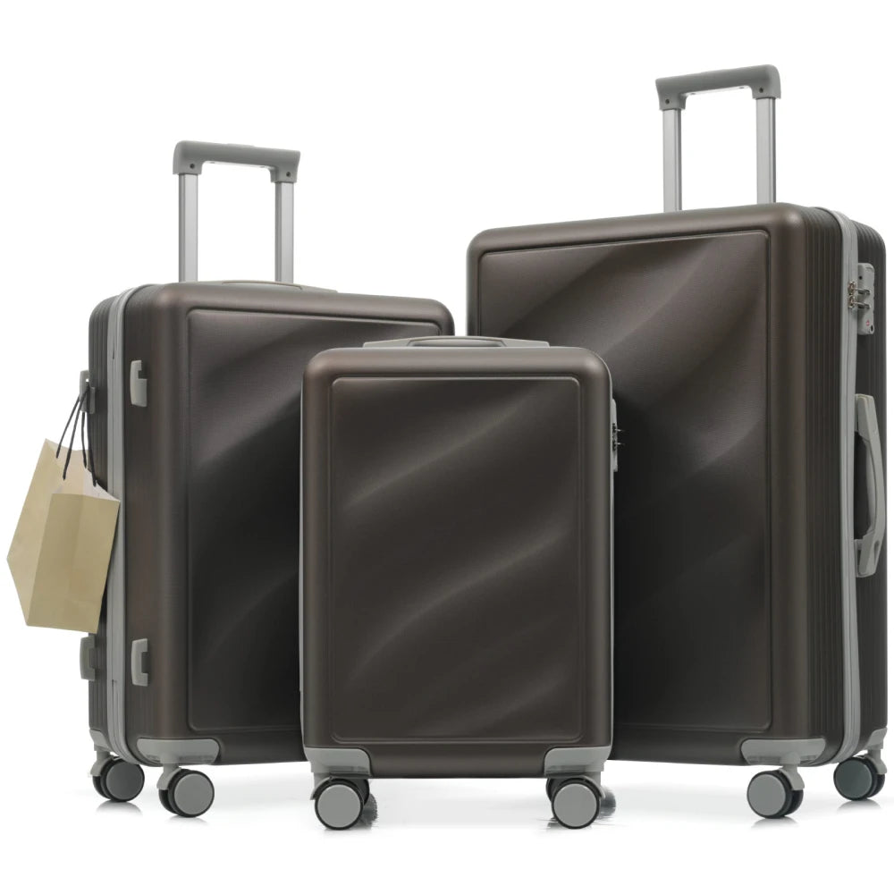 3 Piece Luggage Set , Lightweight Durable Suitcases with Spinner Wheels and TSA Lock, Carry-on & Checked Travel Luggage20/24/28