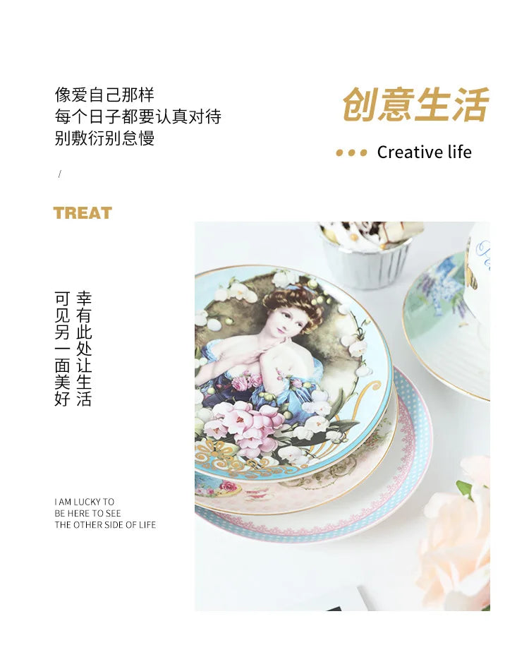 English Afternoon Tea Set, Single Person Mother-Daughter Teapot with Filter, Creative Floral Ceramic Tea Ware