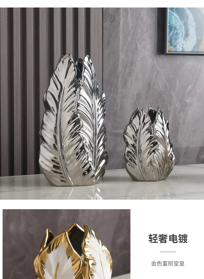 ceramic high-end vase Pottery Vase personalized living room foyer decoration creative home decoration Crafts ornament sculpture