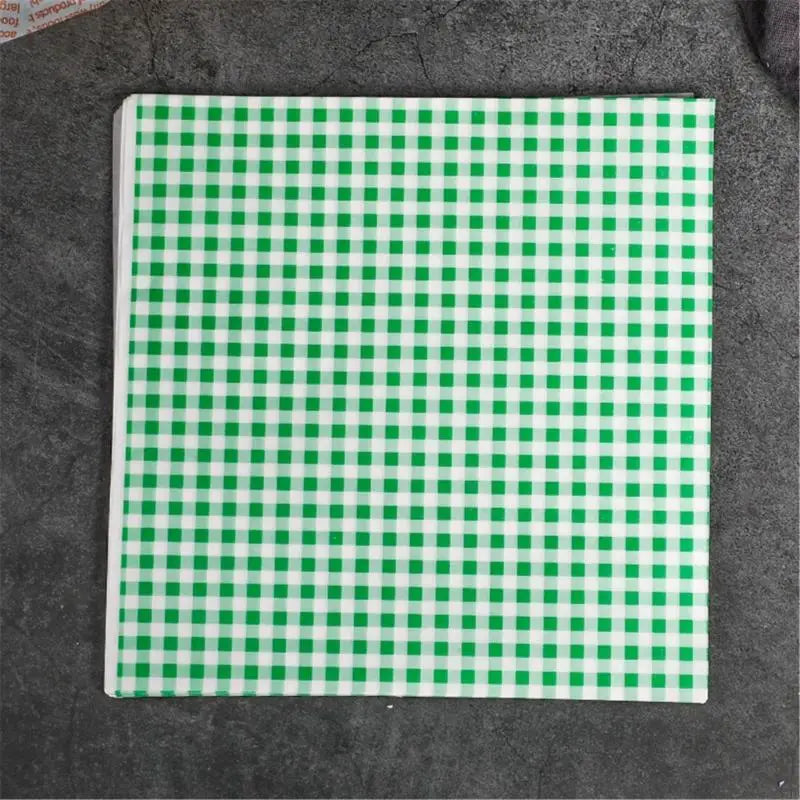 600 Sheet Multicolored Plaids Wax Paper for Food Delis Gingham Checkered Greaseproof Wrapping Paper Basket Liners 87HA