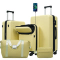 Hardside 5PCS Luggage Set with Bags 20" Half-opening Carry on With USB Port Expandable 24" 28" Double Spinner Wheels TSA Lock