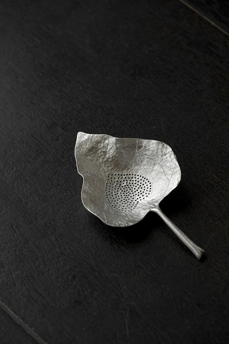 Silver Tea Leak Bodhi Leaves Pure Tin Material Creative Tea Filters Fair Cup Creative Leaves Tea Leak Teas Ceremony Accessories