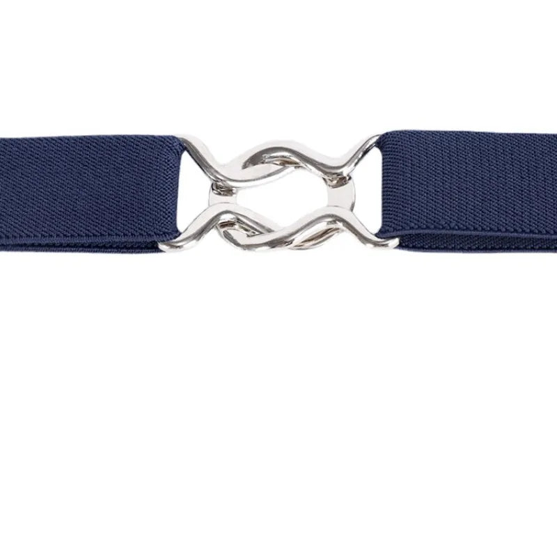 Adjustable Elastic Stretch Belt Invisible Belt for Women Girls Jeans Pants Dress,2.5cm Wide Metal Ring Buckle,No Hassle,No Bugle