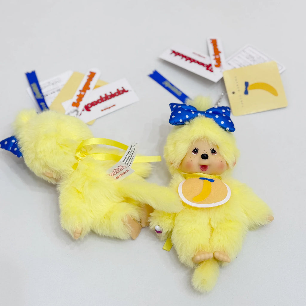 Monchhichi 15cm Banana Series Yellow Plush Doll Soft Stuffed Toy Couple Keychain Bag Pendant Decorative Gift Accessory replic