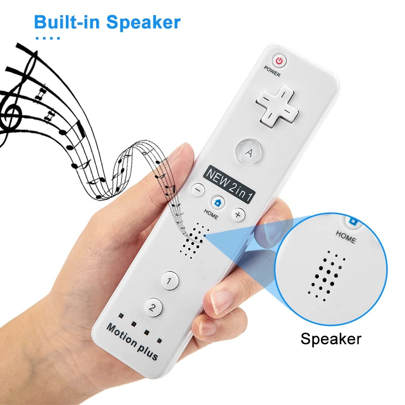2PCS Remote Controller with Nunchuck Controller for Wii Console Wireless Gamepad with Motion Plus for  Wii Games Control
