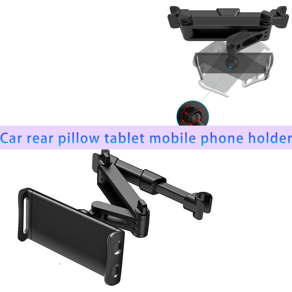 Universal Car Headrest Tablet Mount for IPads, and Cell Phones - Hands-Free Entertainment for Backseat Passengers