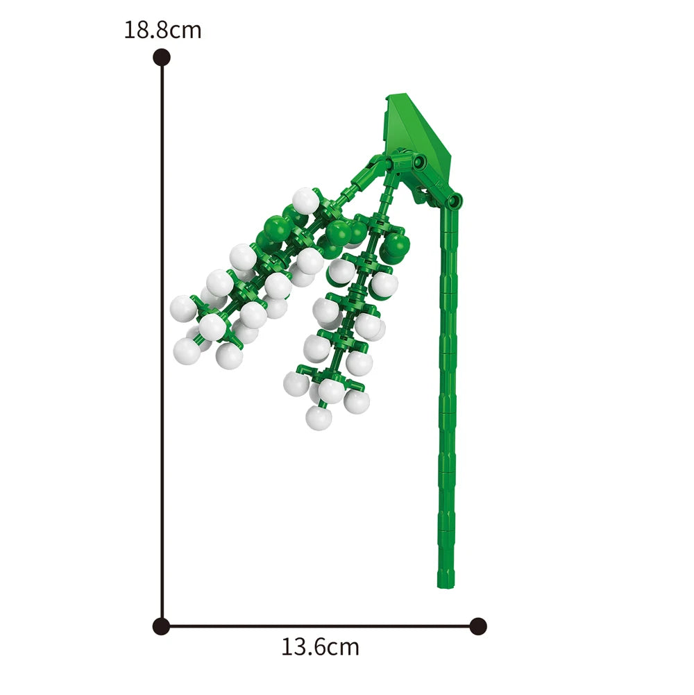 Creativity Potted Plants Bouquet Rose Lily Flower Home Desk Plant Decoration Assemble Building Blocks Bricks Toys Girls Gift