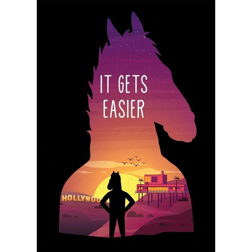 Anime B-BoJack H-Horsemans Poster Sticky Wall Art Printing Waterproof Home Living Bed Room Bar Aesthetic Decor