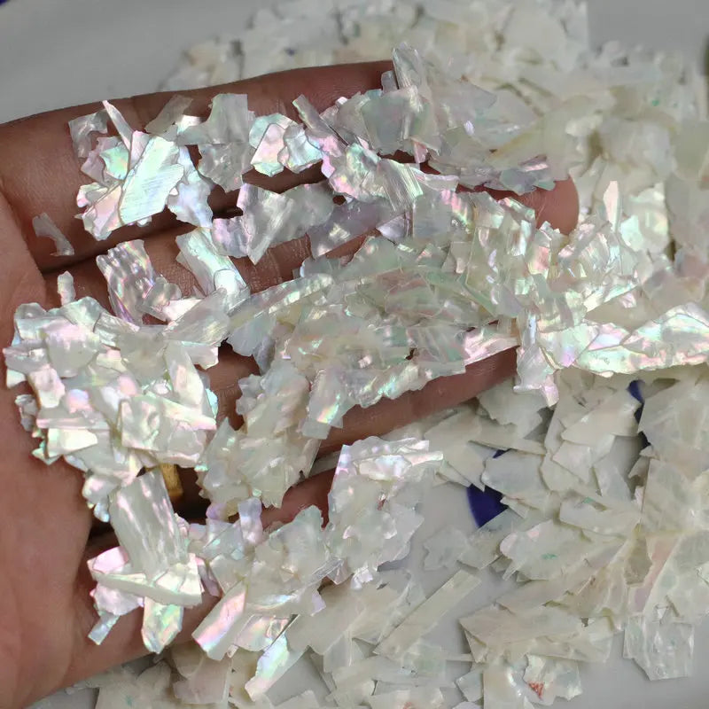 1 Bag Natural Abalone Seashell Nail Charms Gradient Ultra-thin Irregular Abalone Slices Nail Art Shell Design Fragment Flake #5g