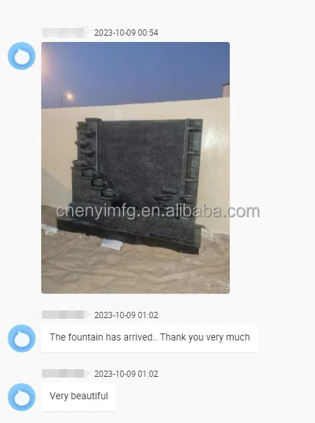 2 Meters Outdoor Water Fountain Yard Garden Villa Decoration Large Fountain Waterfall Concrete Fountains Zen Water Flows