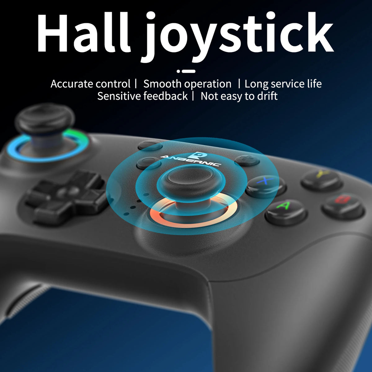 ANBERNIC RG P01 Retro Games Controller Wired/Wireless Bluetooth RGB Hall Effect Joystick XBOX Gamepad for PC Android IOS Steam
