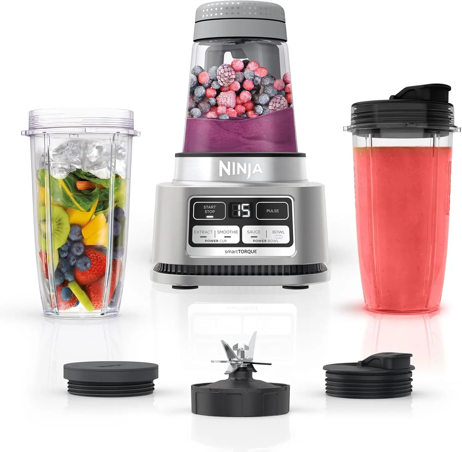 Powerful Smoothie Blender with 1200W Motor for Sauces, Frozen Drinks, and More - Kitchen Mixer Grinder