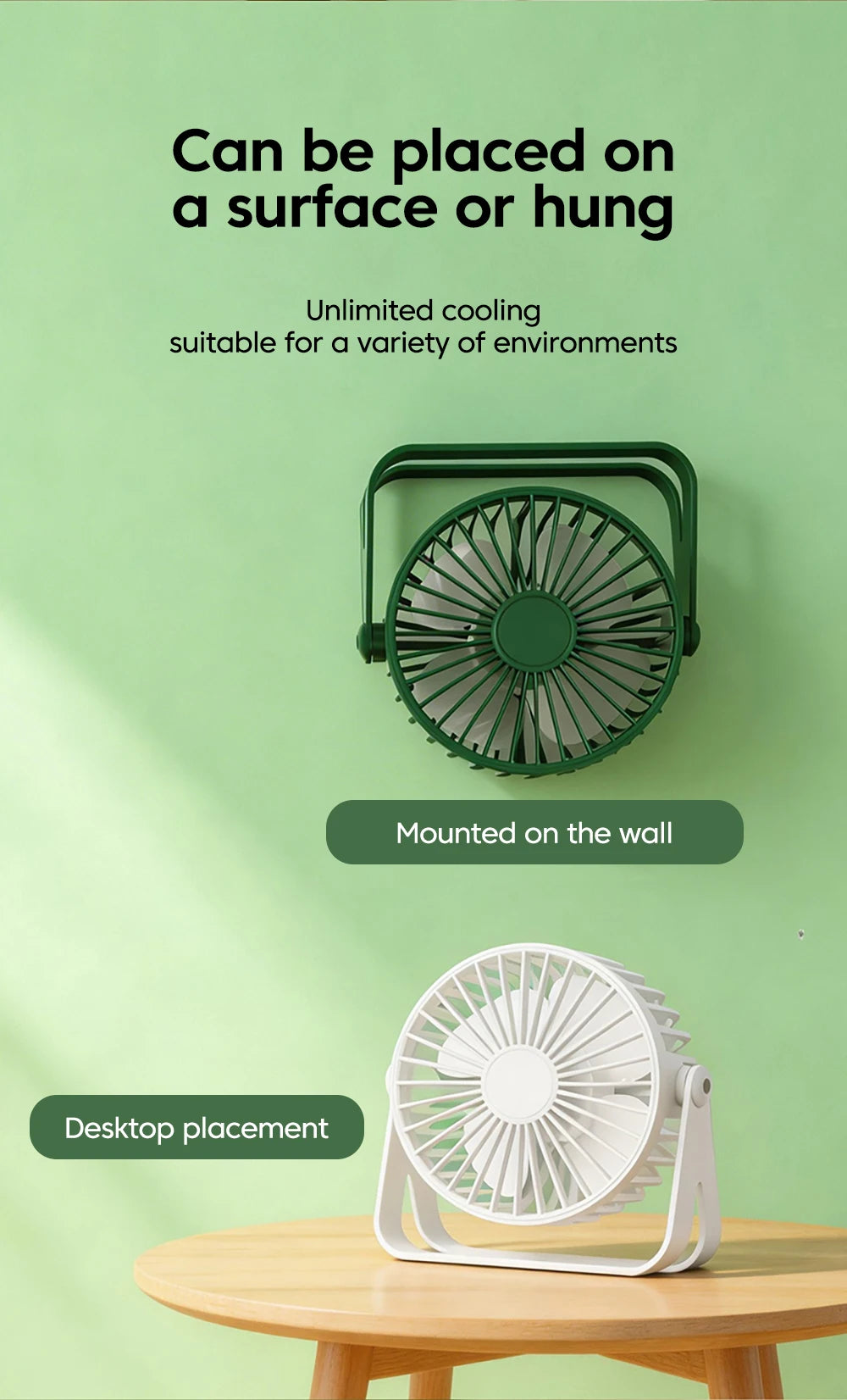 Mini USB Desktop Fan Portable 360° Adjustable Small Fan For Student Dormitory Computer Summer Gadget Home Desk Office