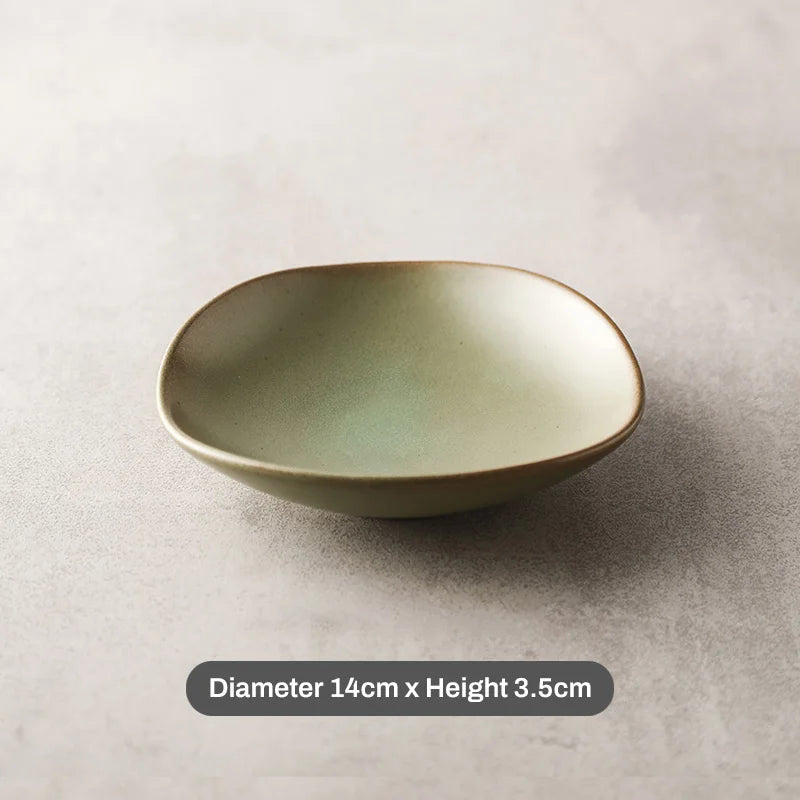 Japanese Retro Ceramic Bowl Serving Dish for Sushi Ramen Salad & Side Dishes Tableware for Home Kitchen Restaurant Decor Vintage