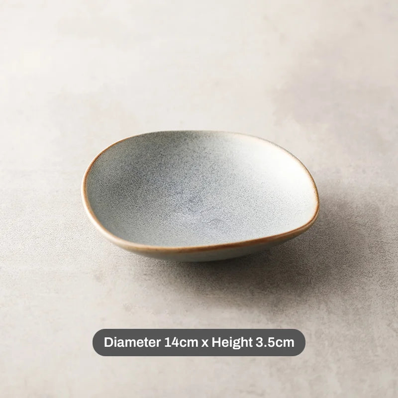 Japanese Retro Ceramic Bowl Serving Dish for Sushi Ramen Salad & Side Dishes Tableware for Home Kitchen Restaurant Decor Vintage