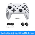 NS1 RGB Wireless Gamepad for Nintend Switch Pro BT Game Controller Switch OLED/Lite Joystick for PC Steam with Turbo 6 Axis