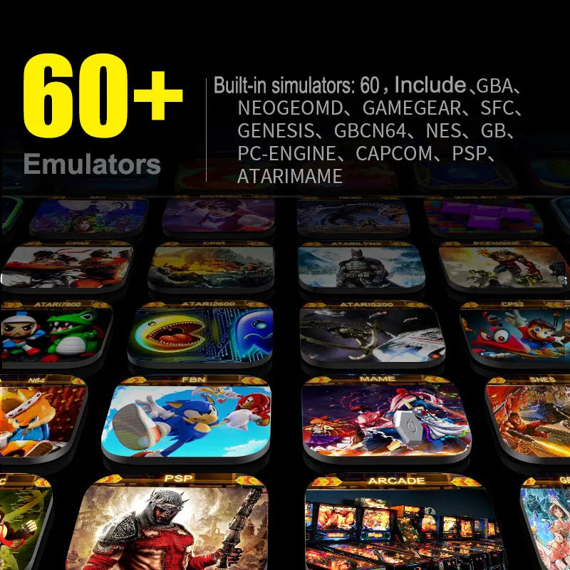 70000 Games G5 Pro 4K HD Game Console 60 Emulators for PSP N64 NGC PS2 Plug on TV Wireless Controller Home TV 4Players Kids Gift