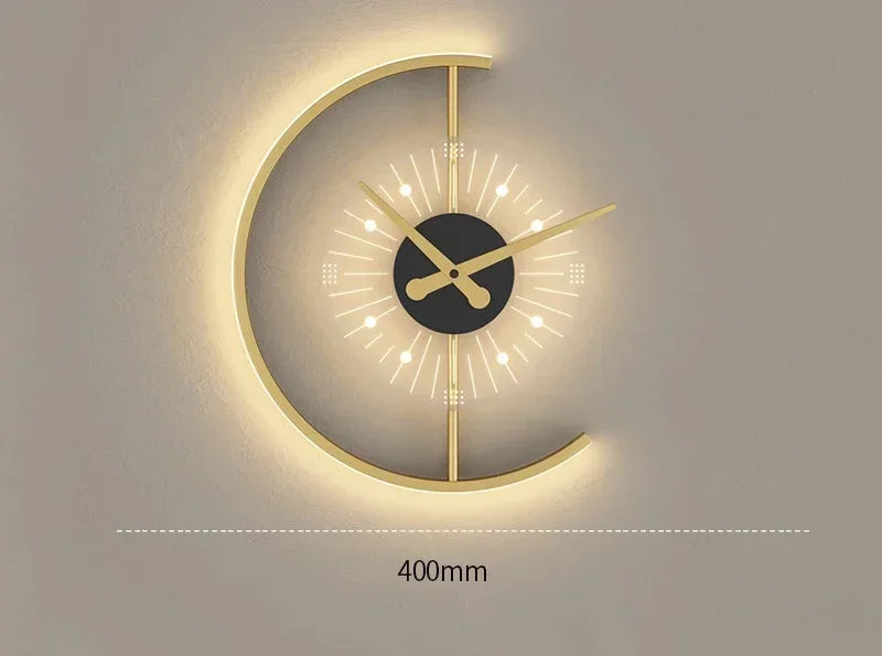 Modern LED Wall Lamp Clock Sconce for Bedroom Bedside Living Dining Room Aisle Porch Corridor Home Decor Lighting Fixture Luster
