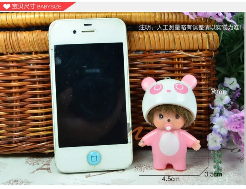 Monchhichi Dolls Cartoon Anime Monchhichi Standing Sitting Multiple Toys Machine Dolls DIY Keyring Decorations Boys Girls Gift