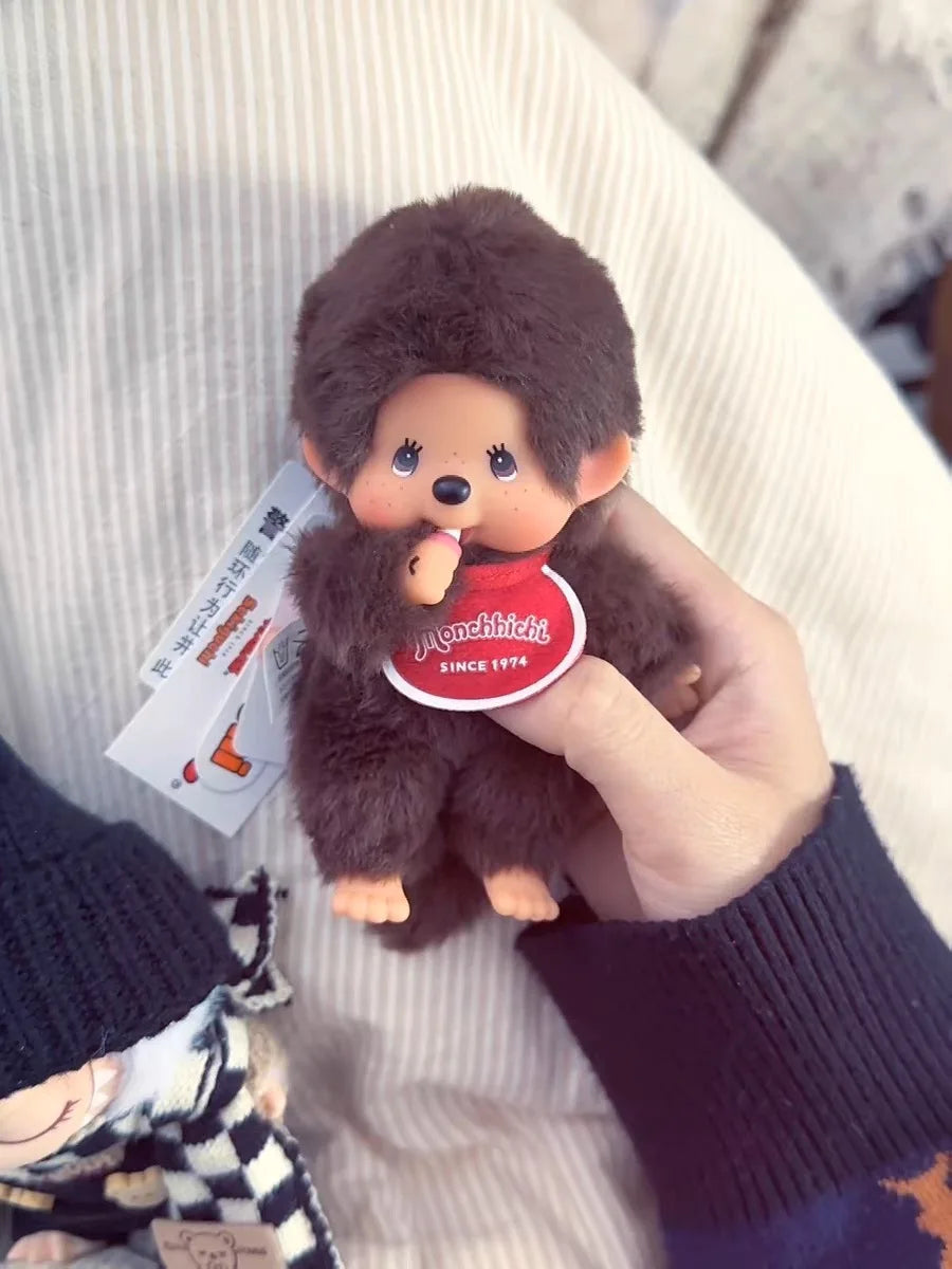 2025 Original 13cm Monchichi Cute And Fun Colorful Hair Basic Classic Pendant Model Toy Soft Children Adult Birthday Kid Gifts