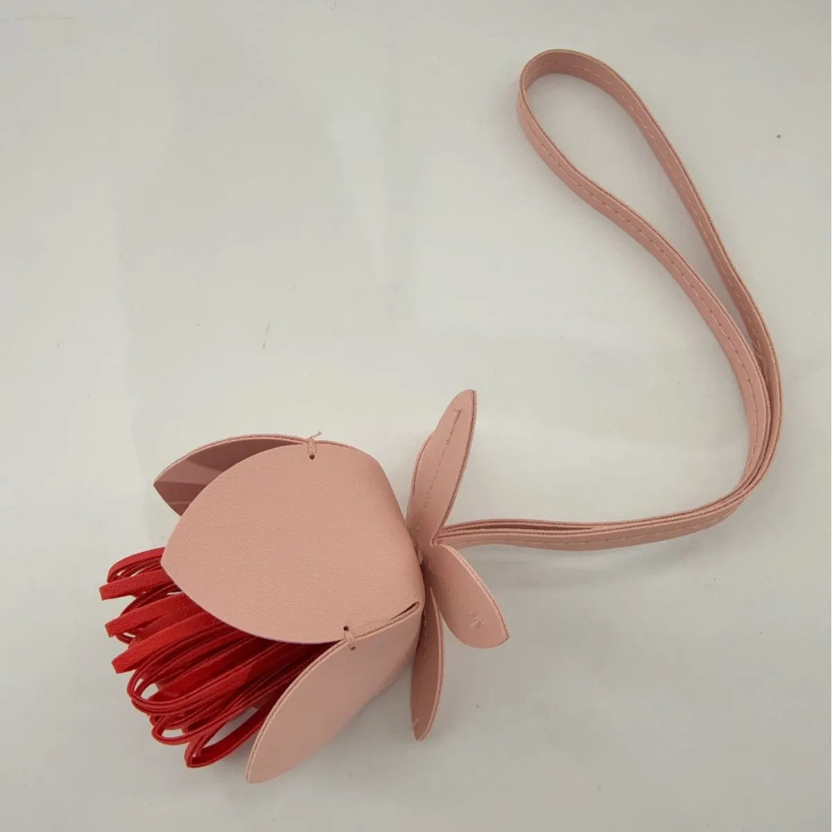 Bag Charm Flower Ball Pendant Luxury Fashion PU Leather Flower Car Pendant Decoration Bag Accessories