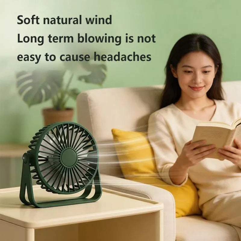 Desk Fan Portable Mini Usb Rechargeable Fan Ultra Quiet Suitable For Home Desk Office Student Dormitory Computer Summer New