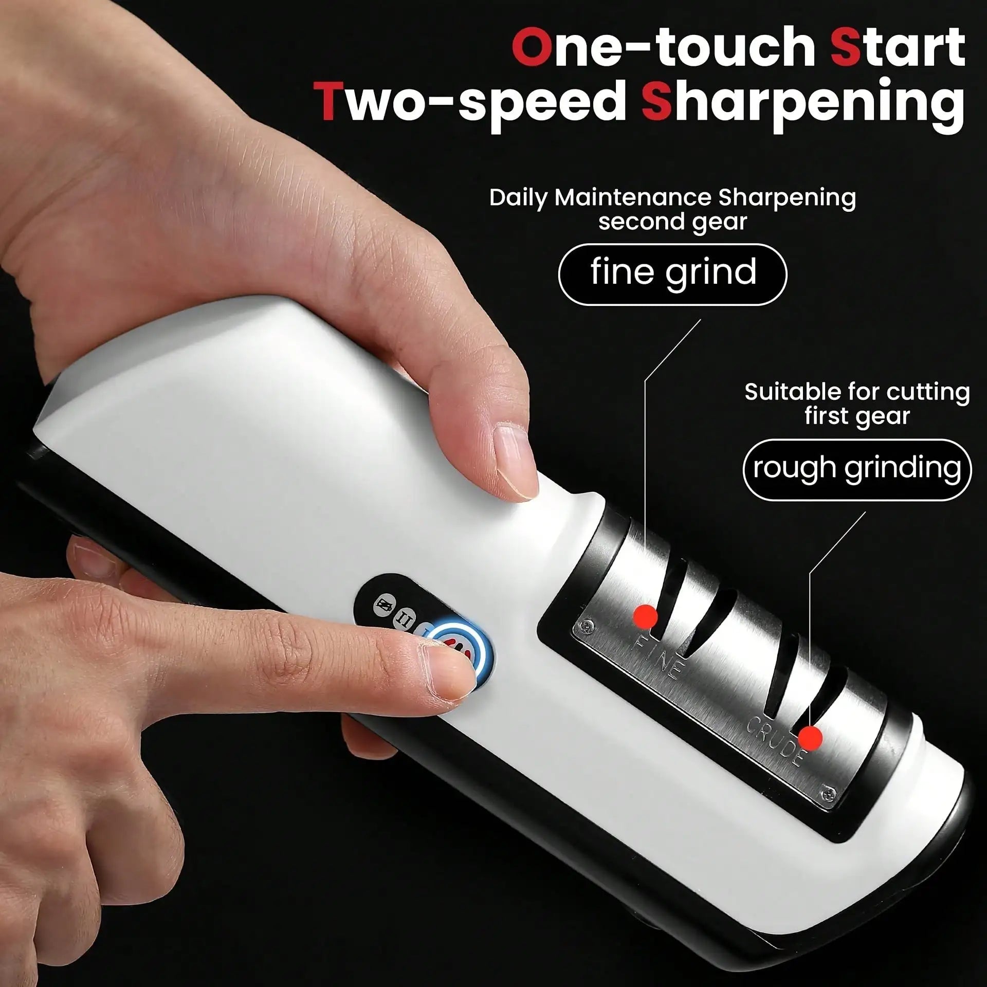 Rechargeable Electric Kitchen Cutlery Polisher, 2 Speed Adjustable Household Cutlery Care Machine, Multi Function Maintenance Accessory Suitable For Kitchen Cutlery And Scissors, Compact Small Kitchen Gadget For Daily Home Us