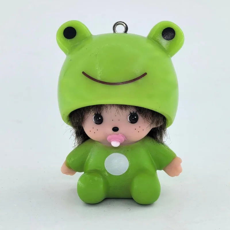 Monchhichi Dolls Cartoon Anime Monchhichi Standing Sitting Multiple Toys Machine Dolls DIY Keyring Decorations Boys Girls Gift